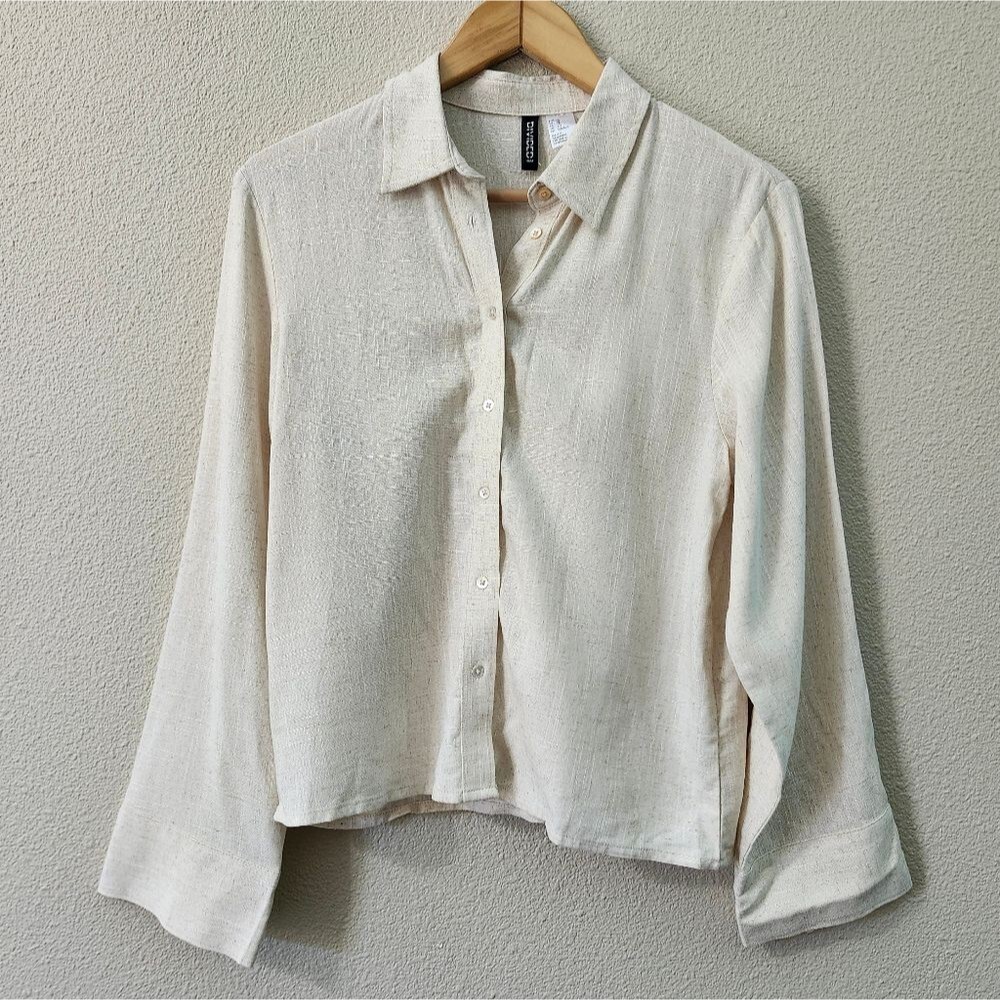 Divided H&M Linen Blend Shirt